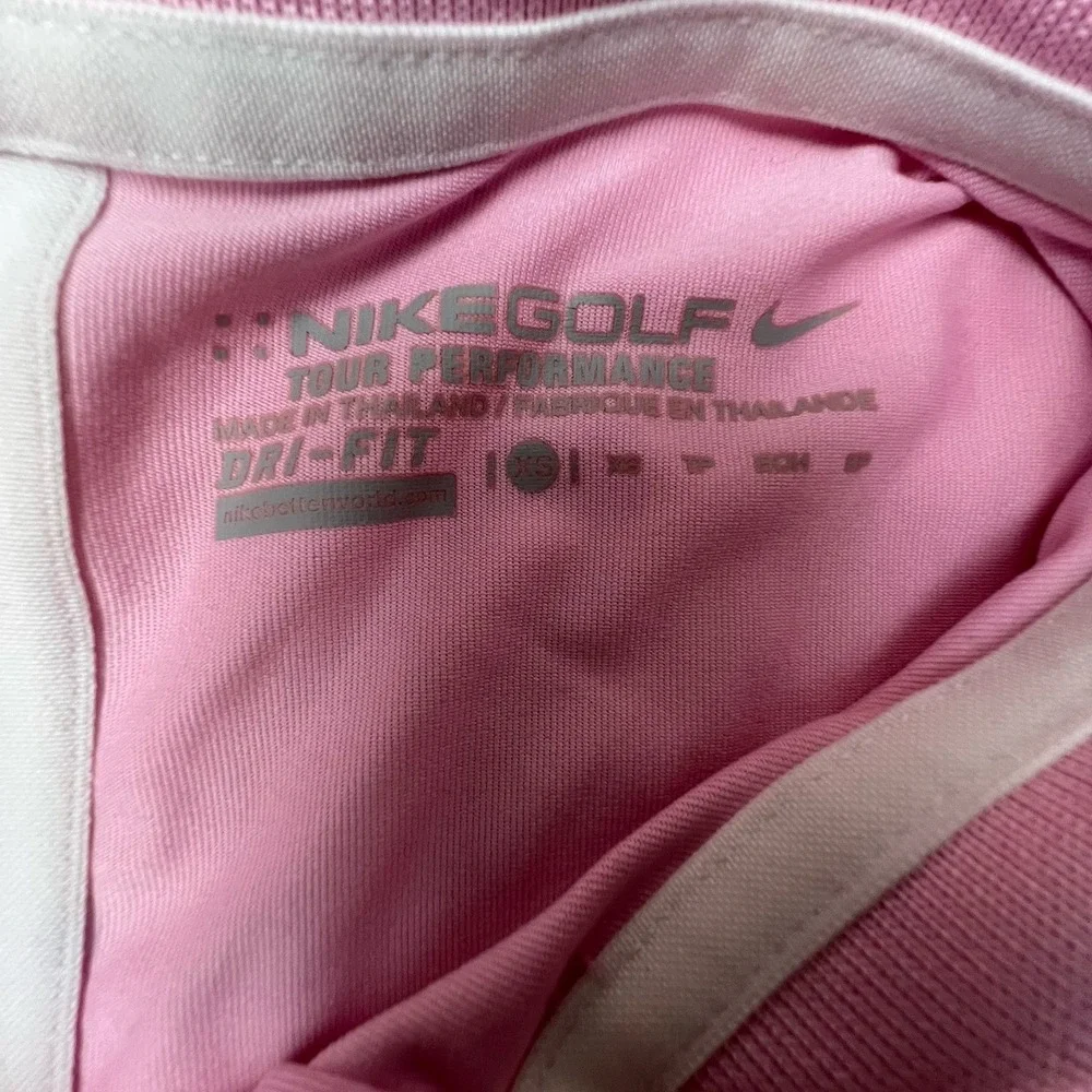 Nike Golf Tour Performance Dri Fit  Women's Sleeveless Polka Dot Collar XS Pink